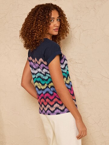 T-shirt love & roses en bleu