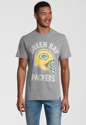 Recovered Shirt 'NFL Helmet Print' in Grey: front