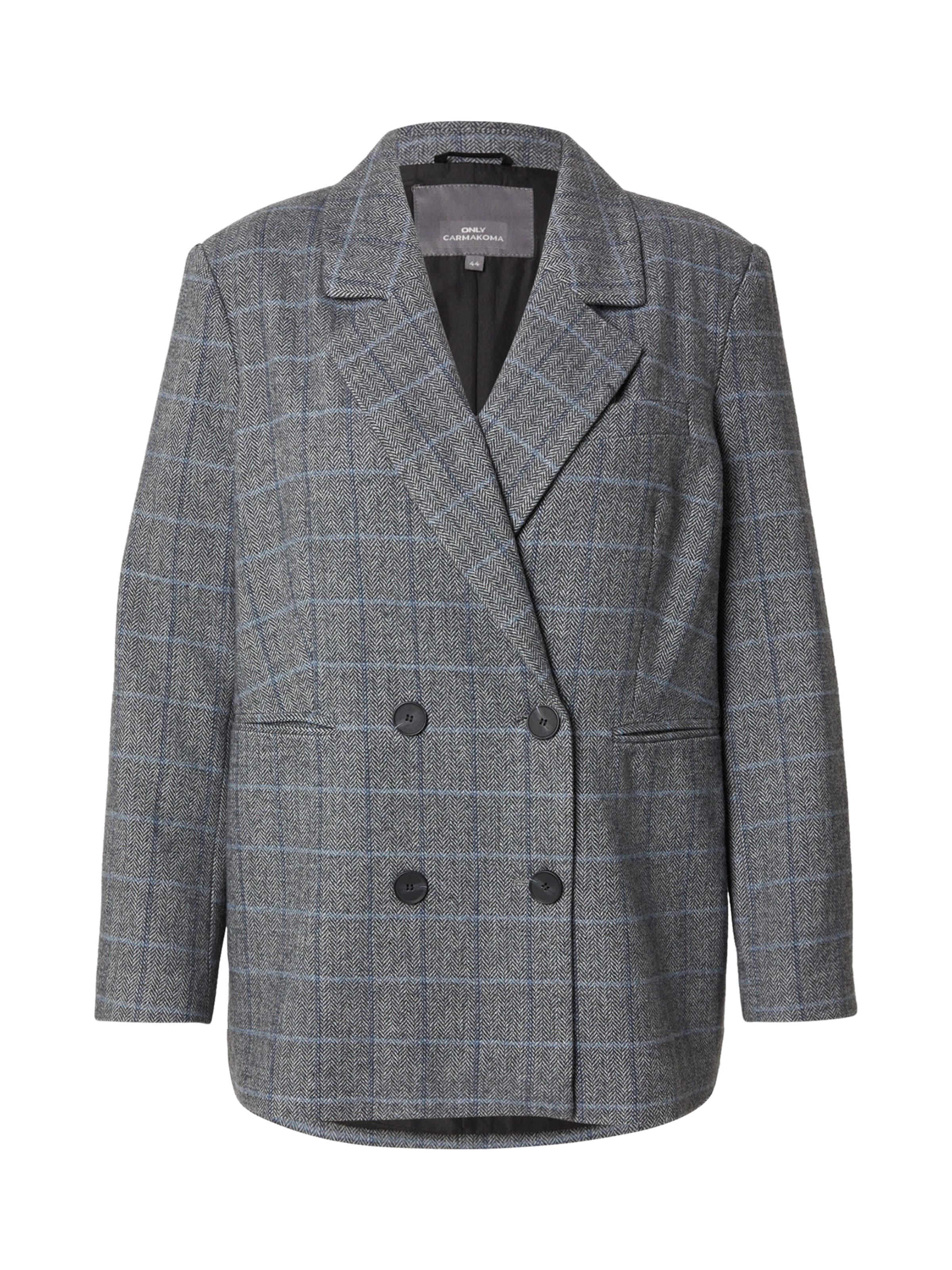 Sacou de la ONLY Carmakoma pe gri: față