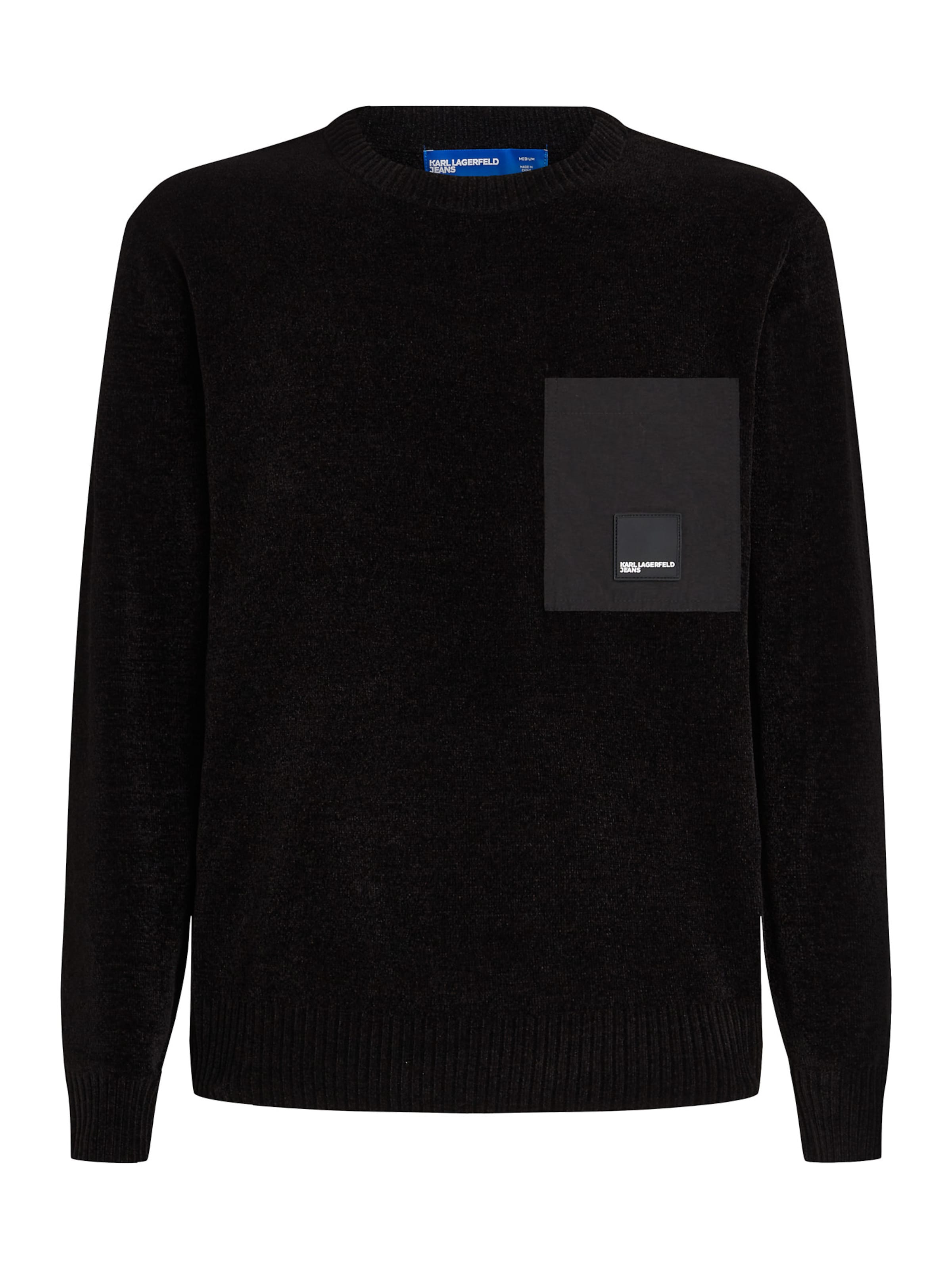 juoda KARL LAGERFELD JEANS Megztinis: priekis