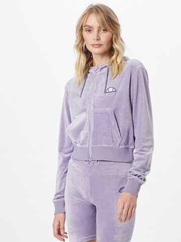 ELLESSE Zip-Up Hoodie 'Parede' in Purple: front