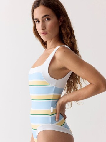 SEABASS Klassiek Badpak 'Women Swimsuit Elle' in Blauw