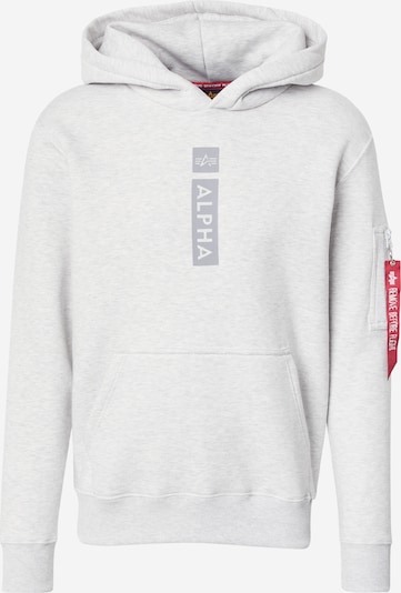 Megztinis be užsegimo iš ALPHA INDUSTRIES, spalva – tamsiai pilka / margai pilka / raudona, Prekių apžvalga