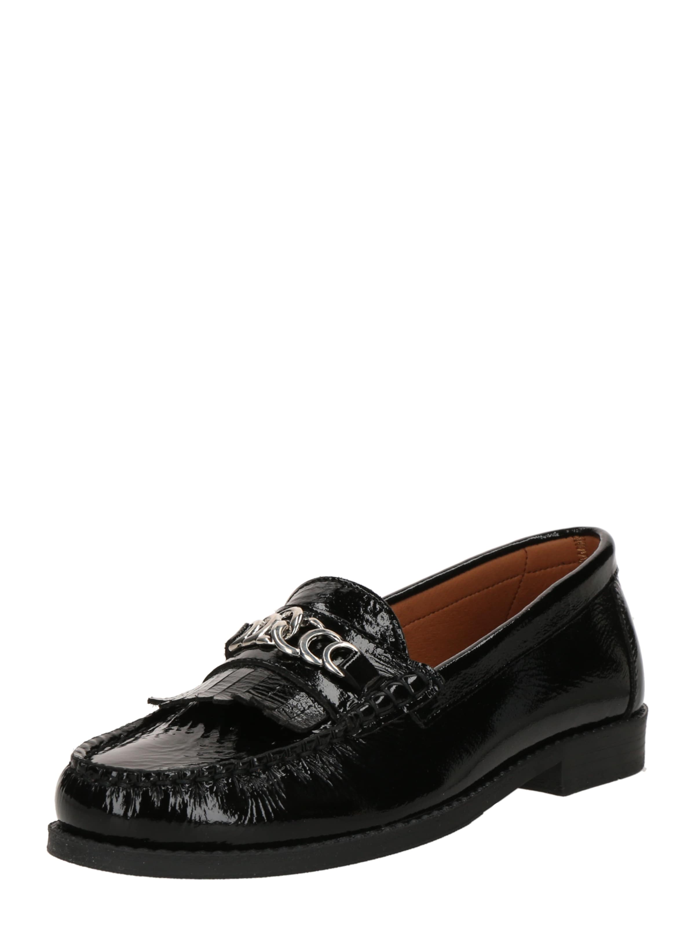 Bianco Moccasin 'Pop' in Black: front