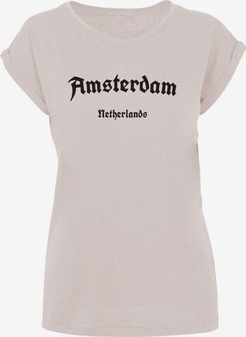 T-shirt 'Amsterdam' Merchcode en rose : devant
