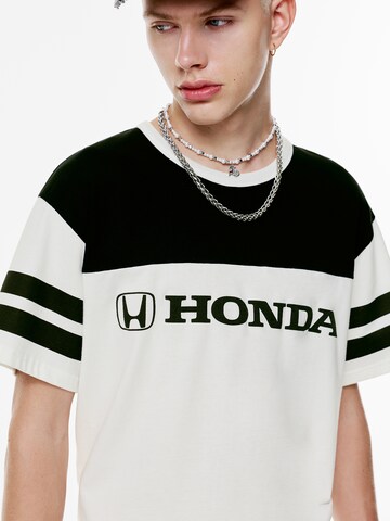 Pull&Bear Tričko 'HONDA' - Biela