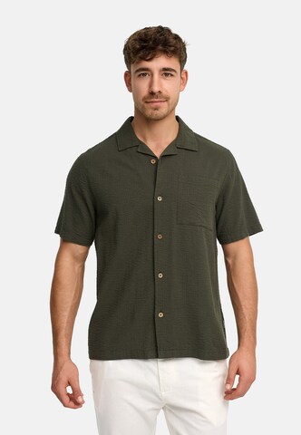 INDICODE JEANS Regular fit Overhemd 'Driller' in Groen: voorkant