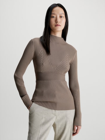 Calvin Klein Sweater in Brown: front