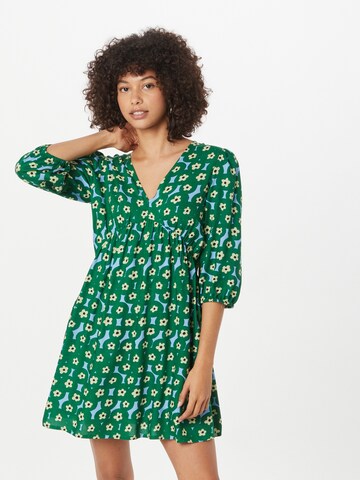 Compania Fantastica - Vestido em verde: frente