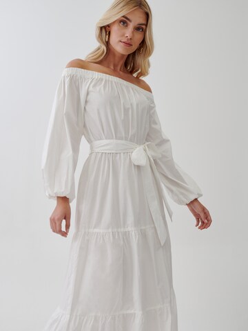 Robe 'LIAH' Tussah en blanc