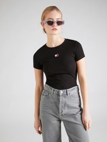 T-shirt Tommy Jeans en noir : devant