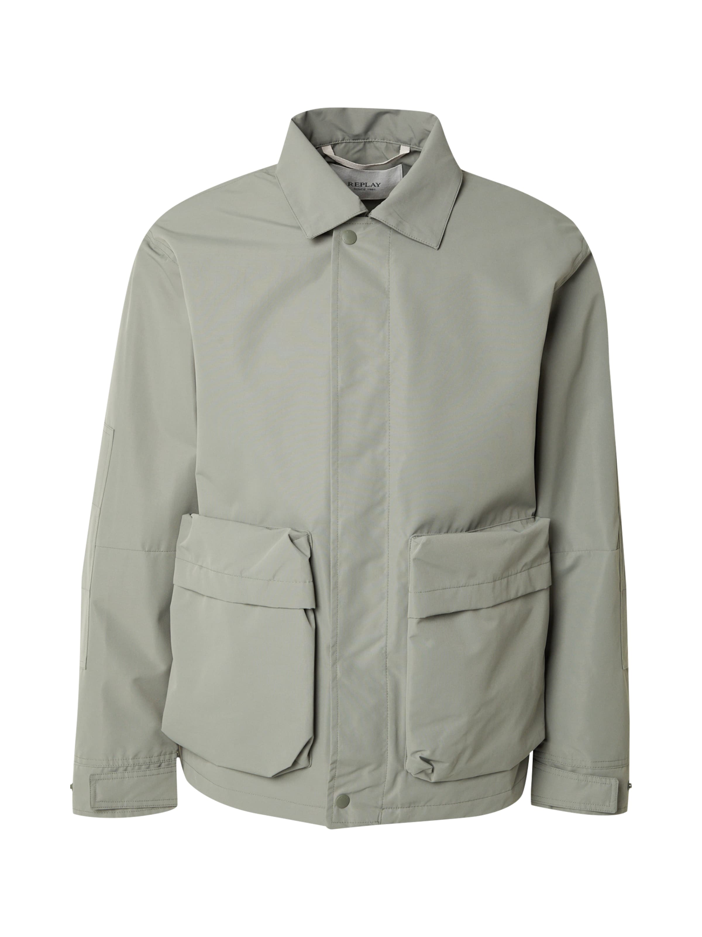 REPLAY Tussenjas in Groen: voorkant