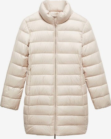 MANGO Winter Jacket in Beige: front
