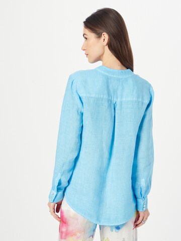 120% Lino Bluse i blå