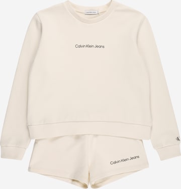 Calvin Klein Jeans - Conjunto en beige: frente