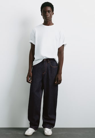 Baggy Jeans de la Pull&Bear pe albastru