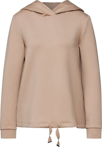 STREET ONE Cupro Sweat Hoodie in Braun: Vorderseite