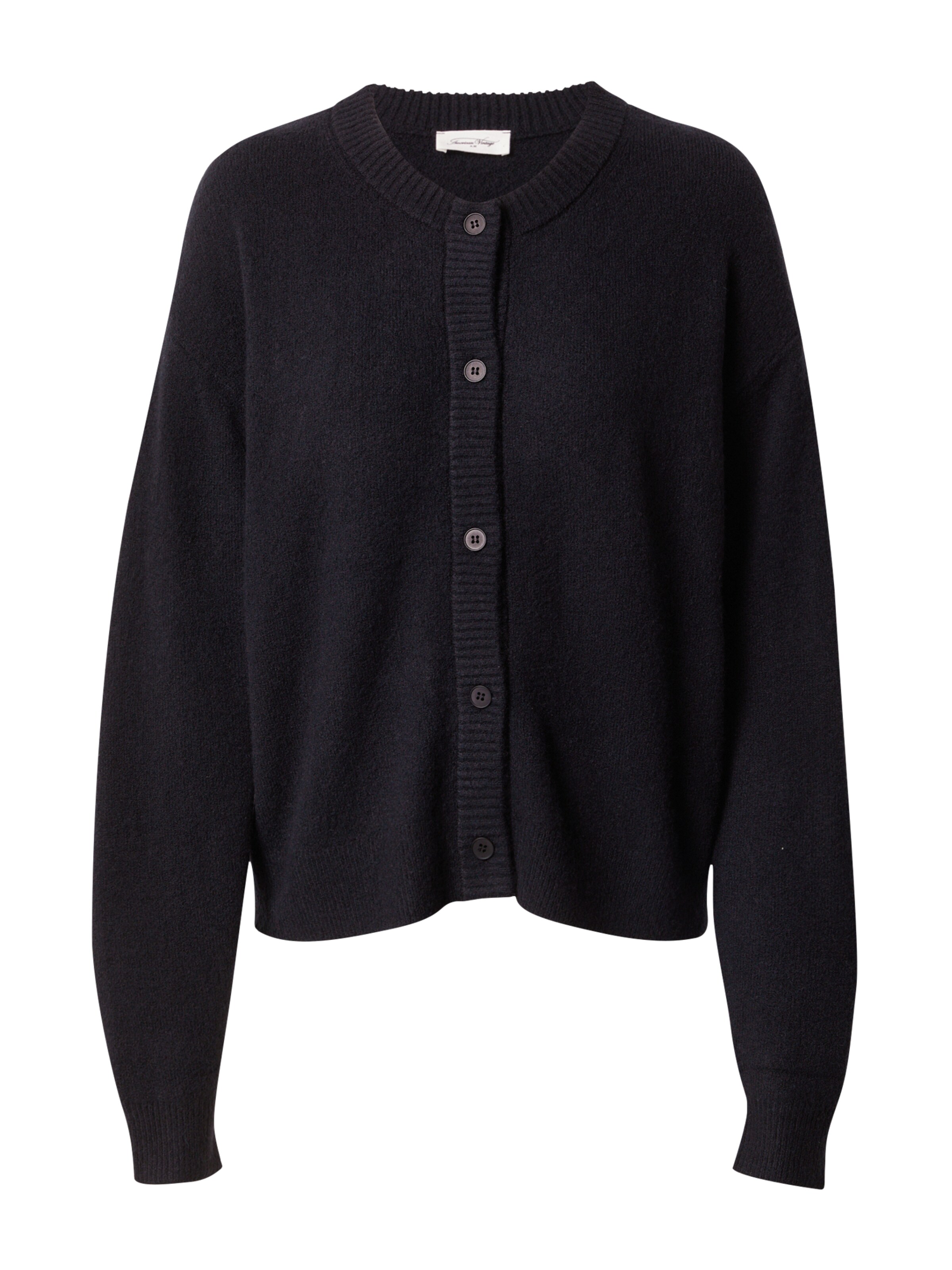 AMERICAN VINTAGE Strickjacke 'DAMSVILLE' in Schwarz: Vorderseite