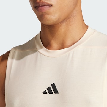 ADIDAS PERFORMANCE Functioneel shirt 'D4T Workout' in Beige