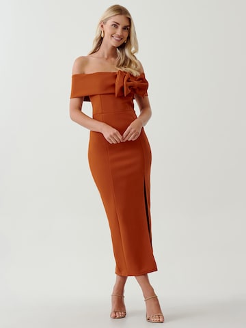 Chancery - Vestido 'ANGELICA' em bronze: frente