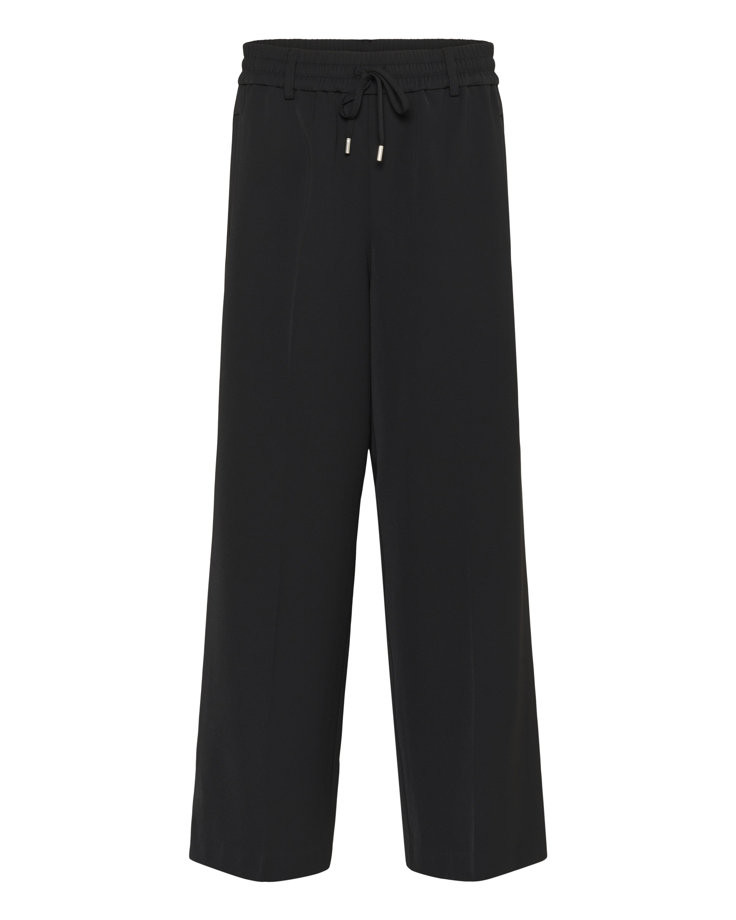 CULTURE Wide leg Pants 'CUSlinky Aram' in Black: front