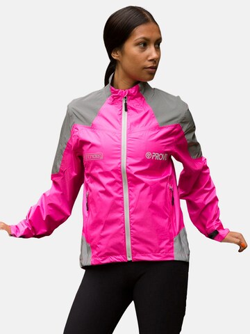 Proviz Between-Season Jacket 'Nightrider' in Pink: front