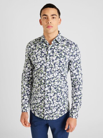 BOSS - Ajuste regular Camisa 'HANK' en verde: frente