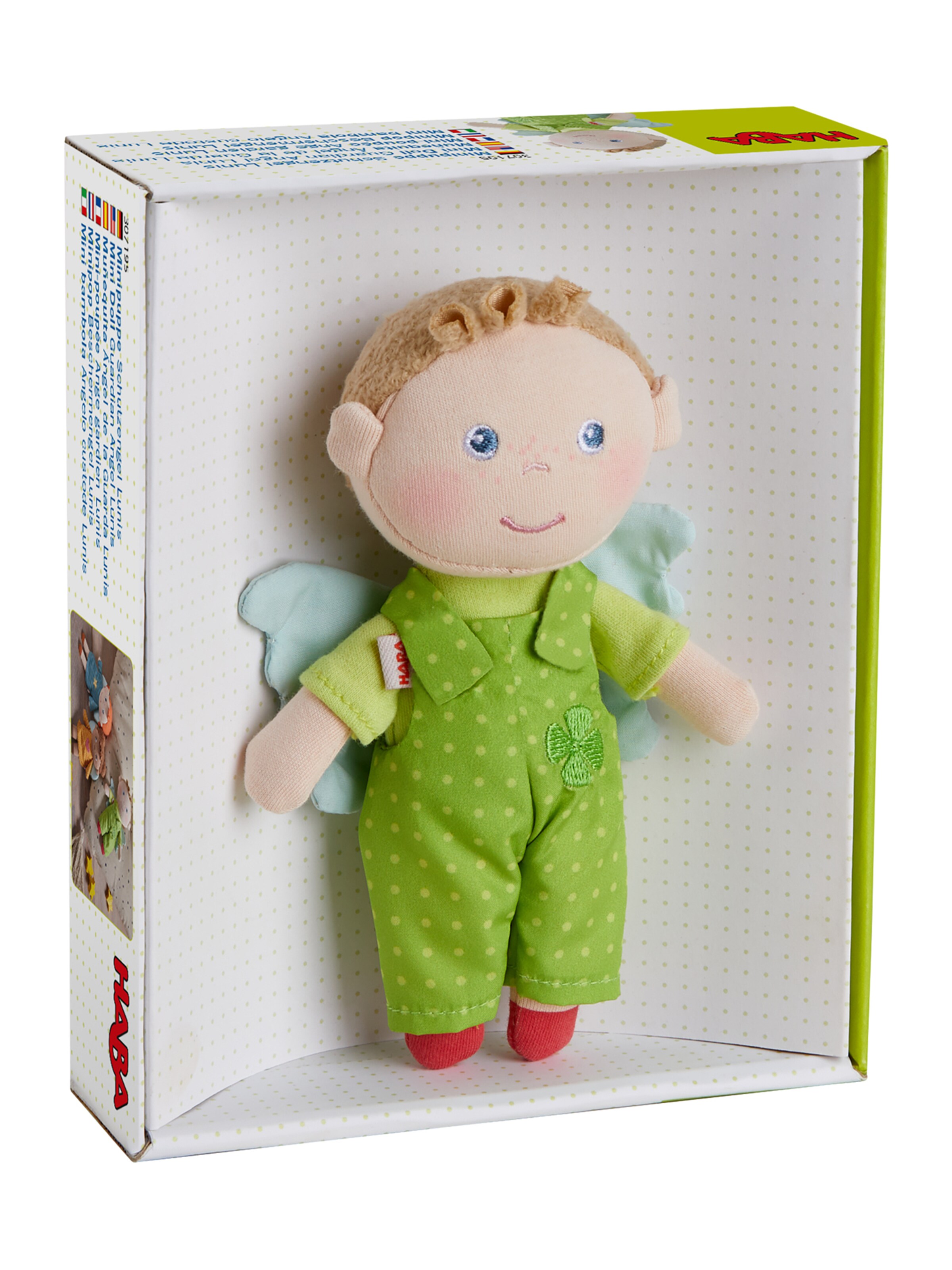 HABA Stuffed animals ' Schutzengel Lunis ' in Green: front