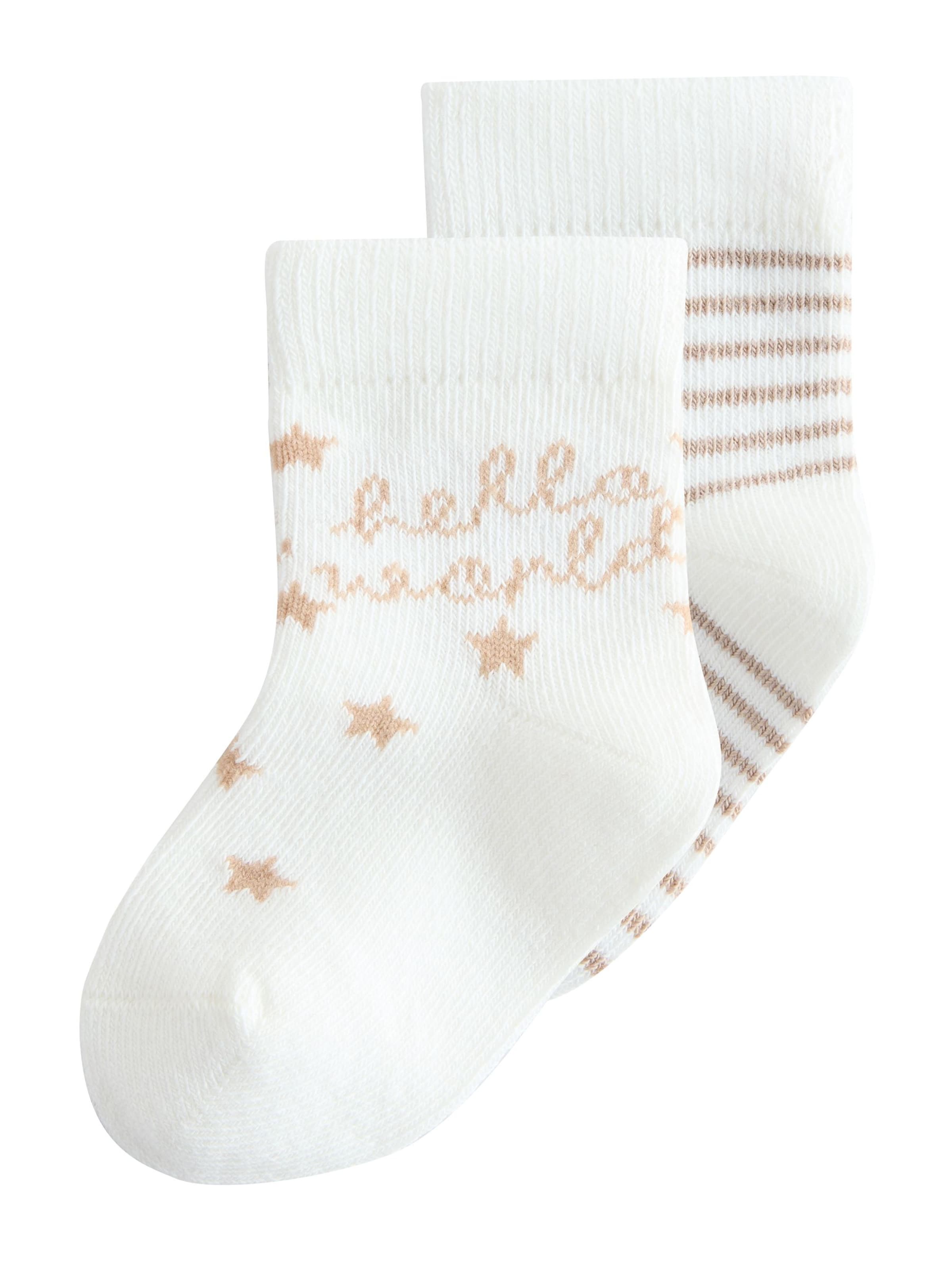 Calzino 'Hello World' di Next in beige: frontale