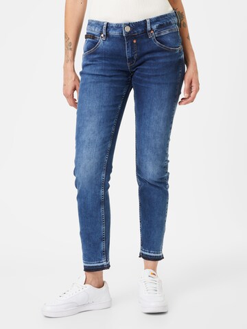 Herrlicher Slimfit Jeans in Blauw: voorkant