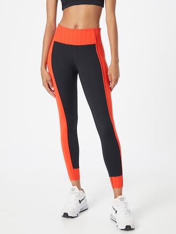 NIKE Skinny Sportbroek in Zwart: voorkant