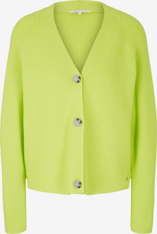 TOM TAILOR DENIM Knit Cardigan in Green: front