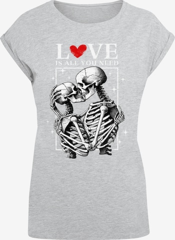 F4NT4STIC T-Shirt 'Love is all you need' in Grau: Vorderseite