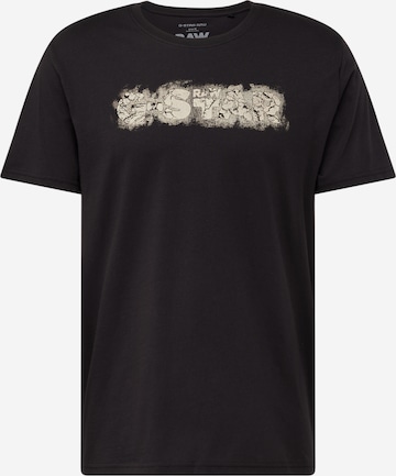 T-Shirt 'Distressed' G-Star RAW en noir : devant