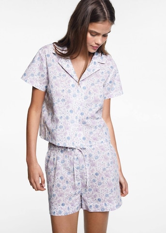 MANGO TEEN Pyjama 'Rain' in Weiß: predná strana