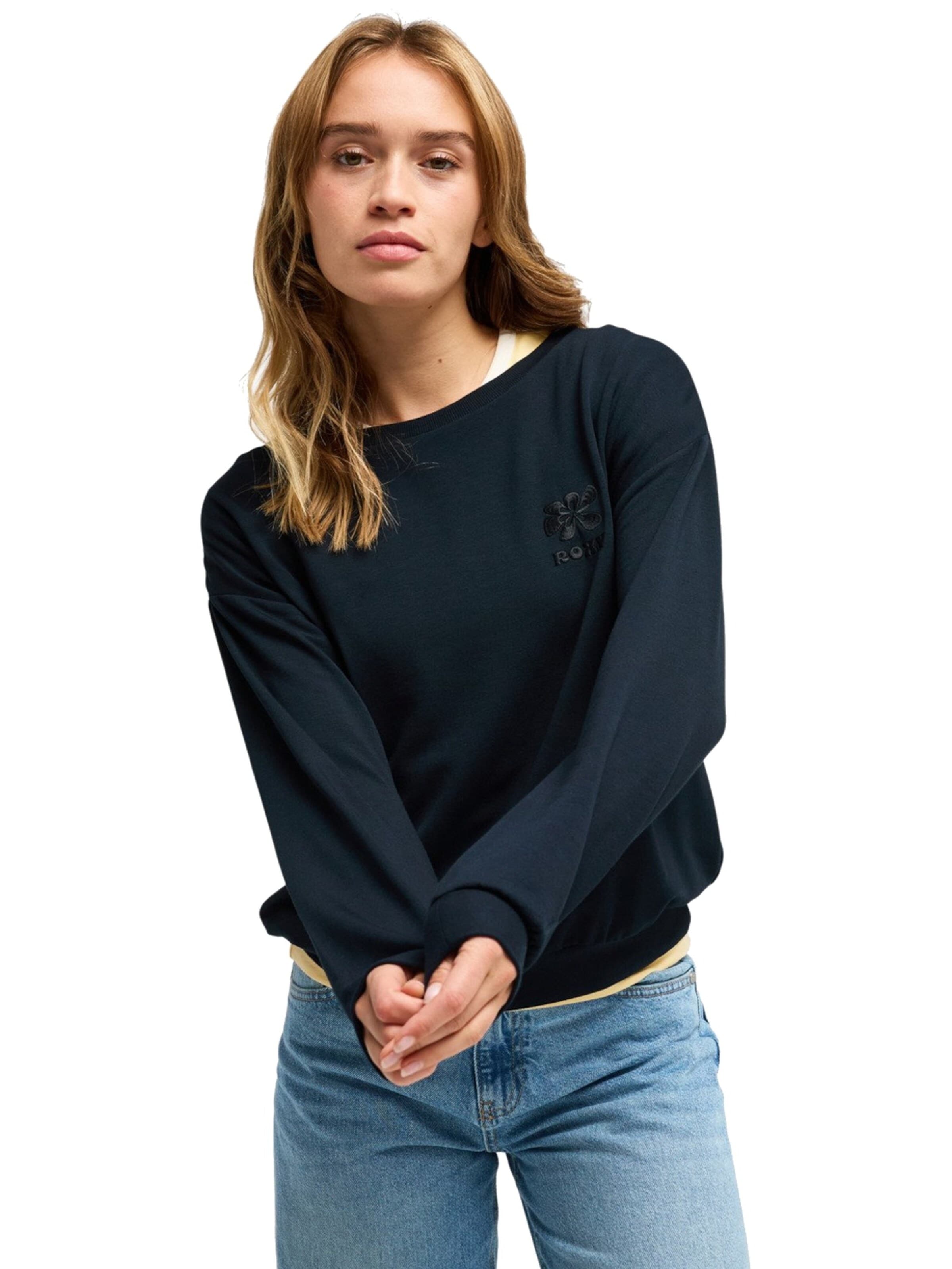 ROXY Sweatshirt 'Surfing By Moonlight'‌‌‌‌‌ in Blau: Vorderseite