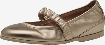 Tamaris Ballerina met riempjes in Brons: voorkant