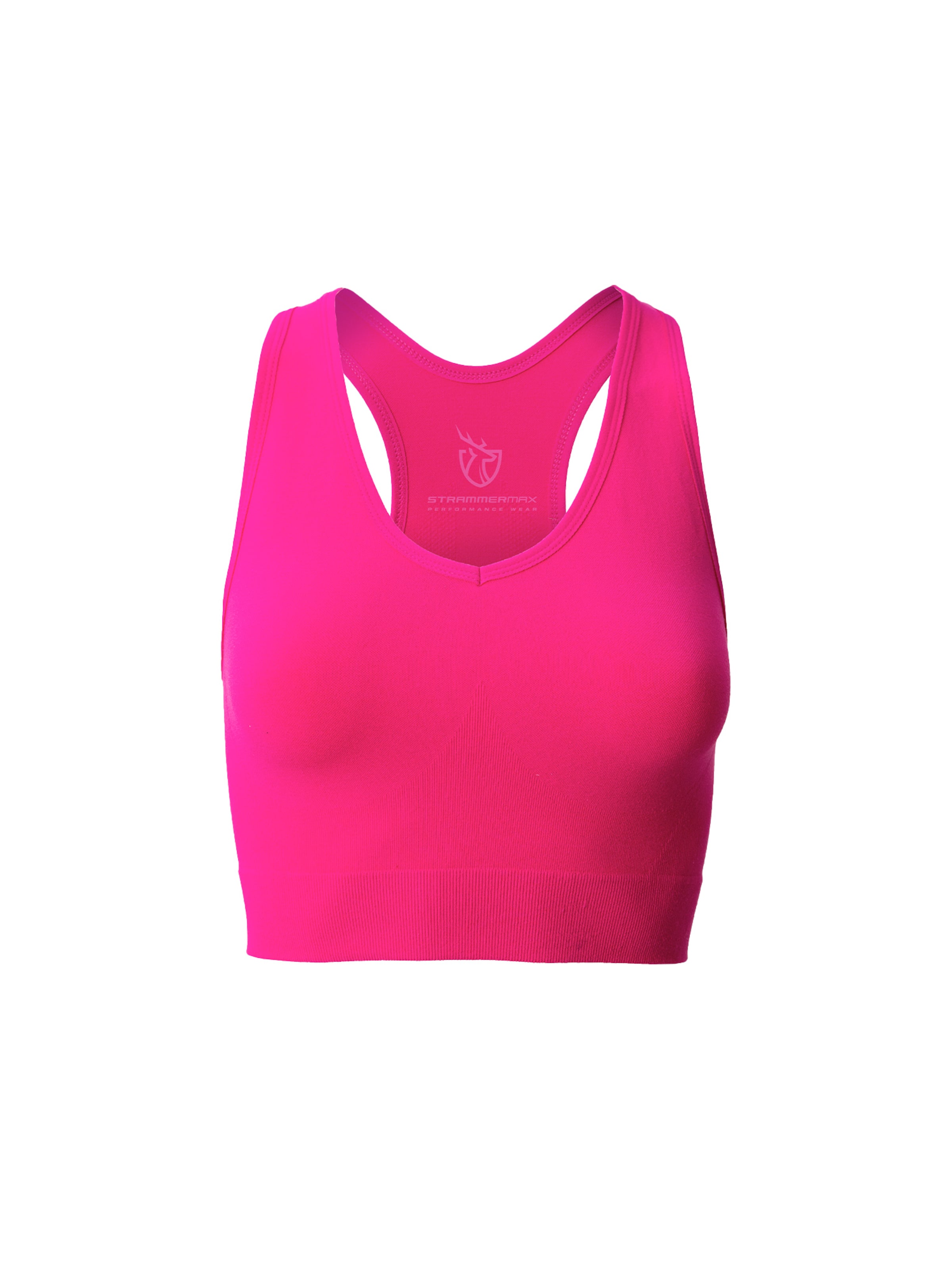 Strammer Max Performance Minimiser Sports Bra in Pink: front