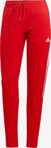 Effilé Pantalon de sport 'Tiro Suit Up Lifestyle' ADIDAS SPORTSWEAR en rouge : devant