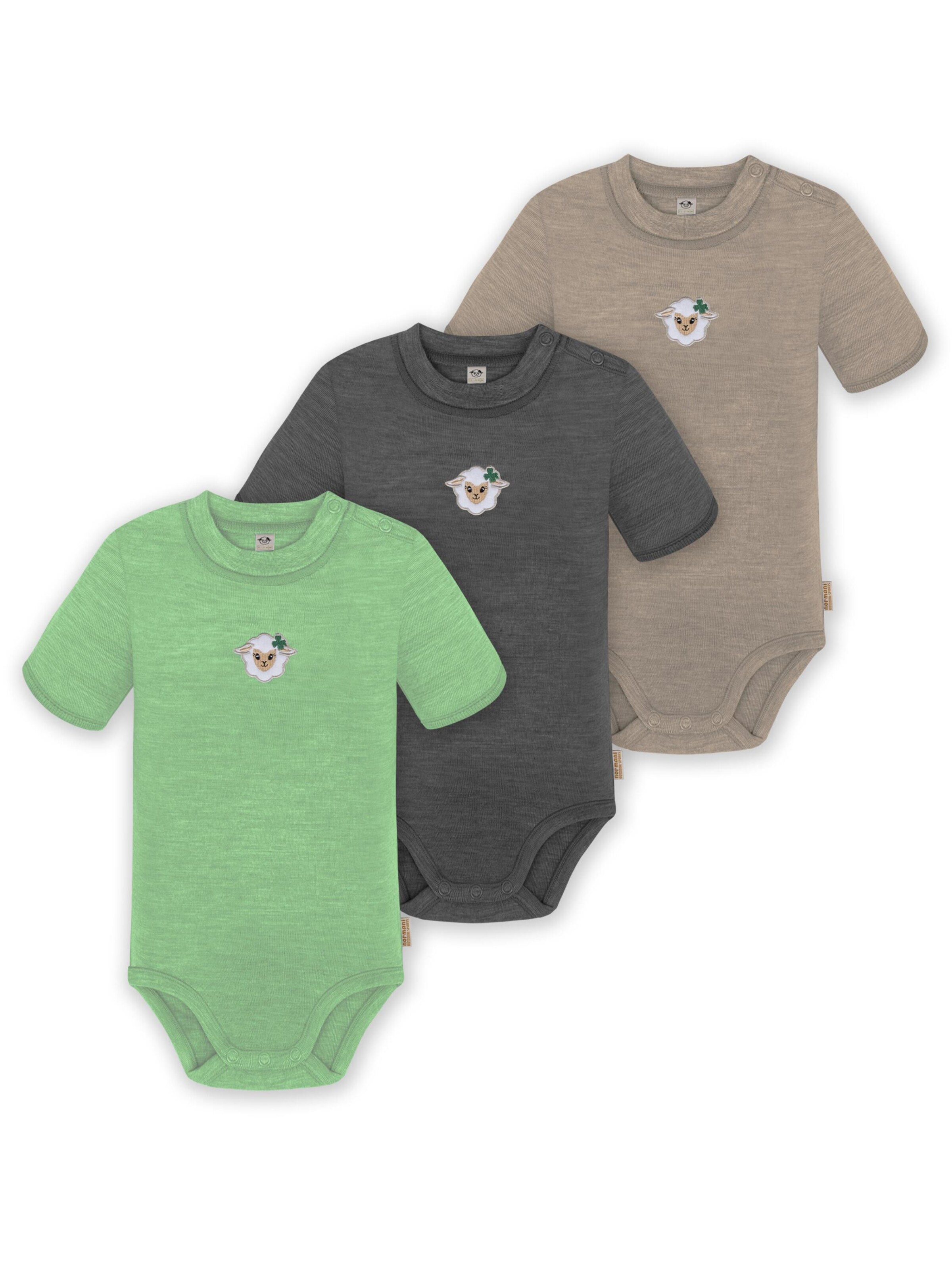 Barboteuse / body 'Tihoi' normani en beige : devant