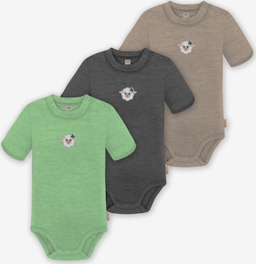 Barboteuse / body 'Tihoi' normani en beige : devant