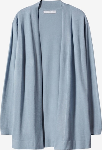 MANGO Knit Cardigan 'ALMA' in Blue: front