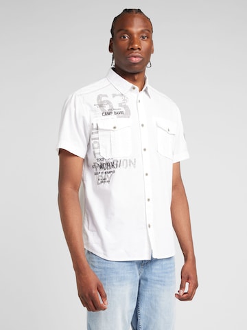 CAMP DAVID Regular fit Overhemd in Wit: voorkant