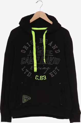 CAMP DAVID Sweatshirt & Zip-Up Hoodie in XL in Black: front