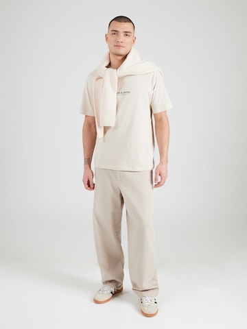 JACK & JONES Shirt 'JWHVESTERBRO' in Beige