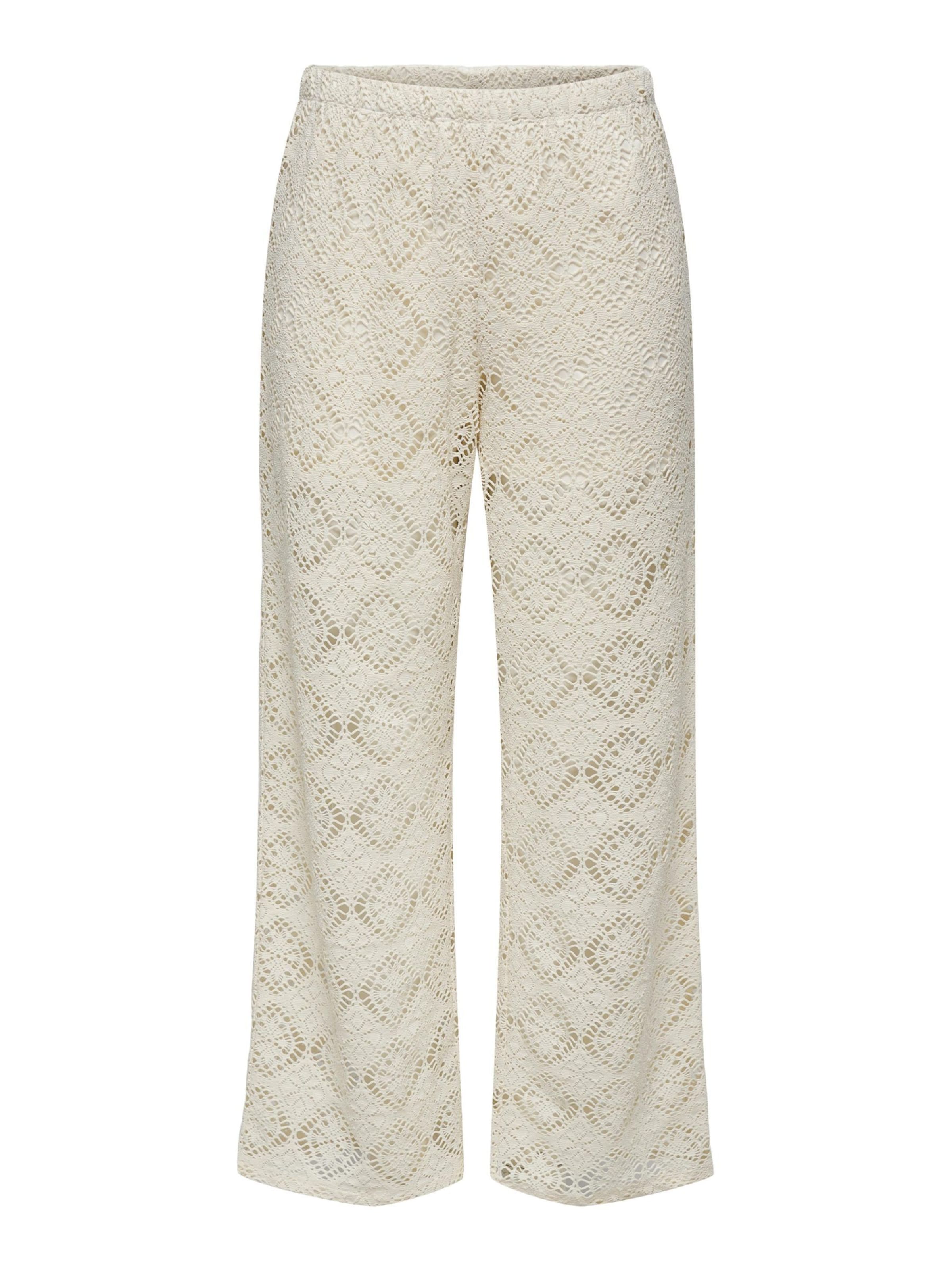 JDY Wide leg Trousers 'JDYEva' in White: front