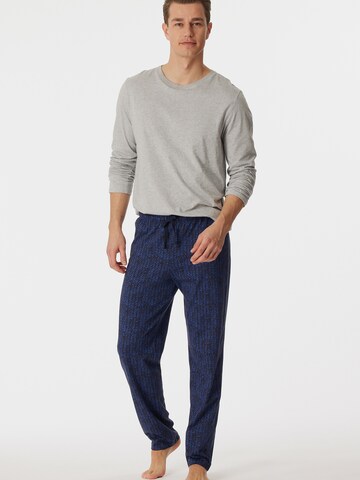 Pyjama long ' Casual Nightwear ' SCHIESSER en bleu : devant