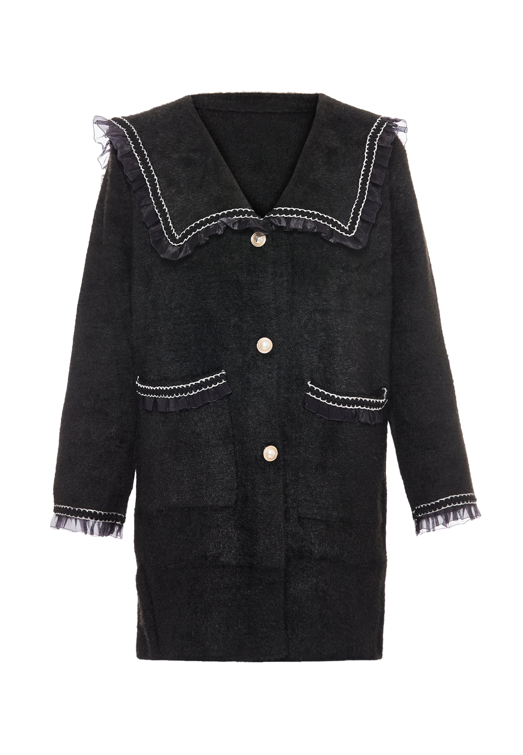 Cappotto in maglia di ALARY in nero: frontale