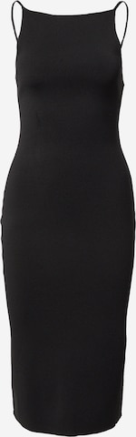 melns Gina Tricot Adīta kleita: no priekšpuses