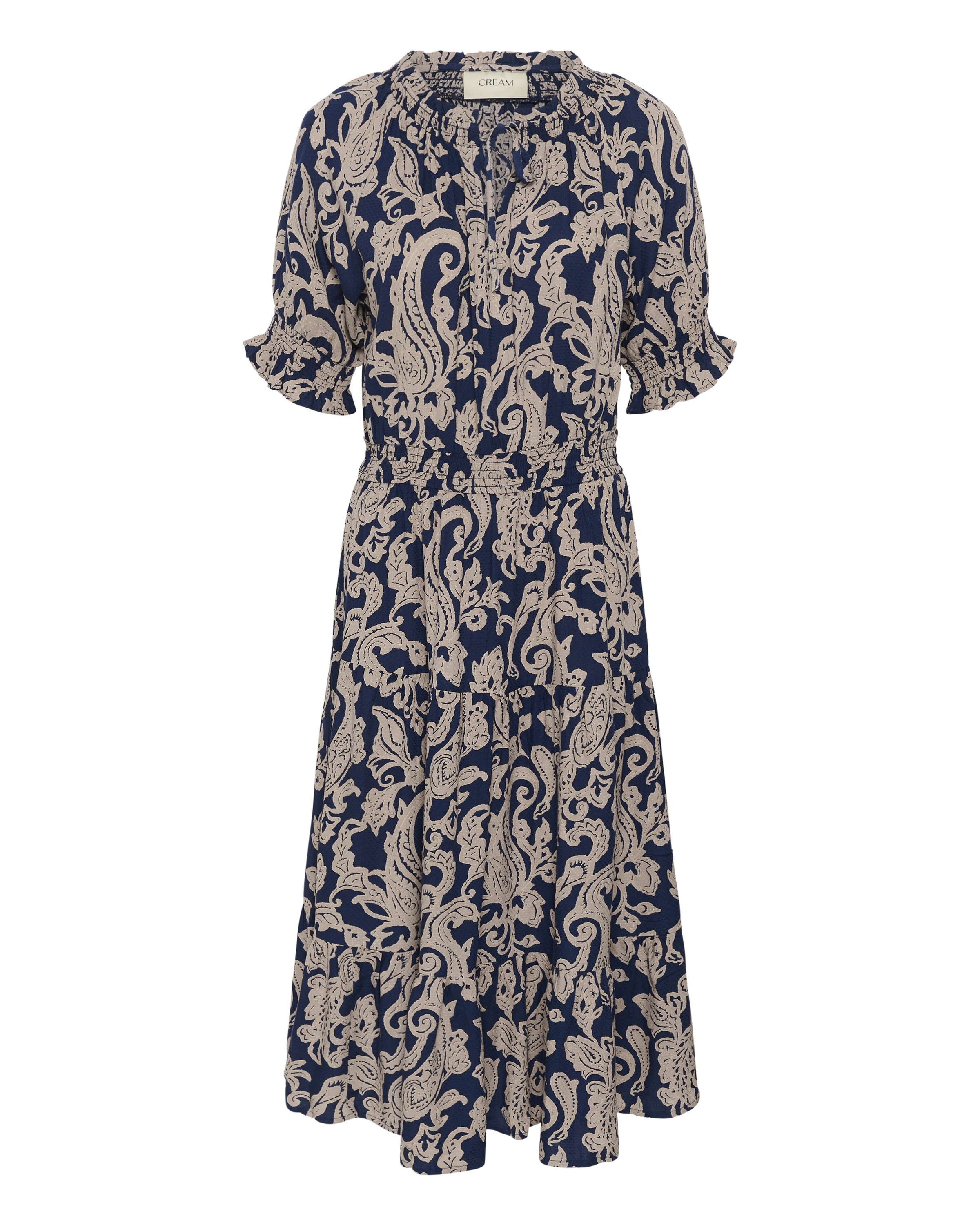 Cream Dress in Beige: front